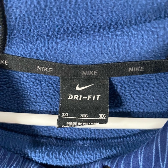 Nike Dri Fit Pullover Hoodie Sweatshirt Blue Mens Size 3XL - Picture 7 of 8